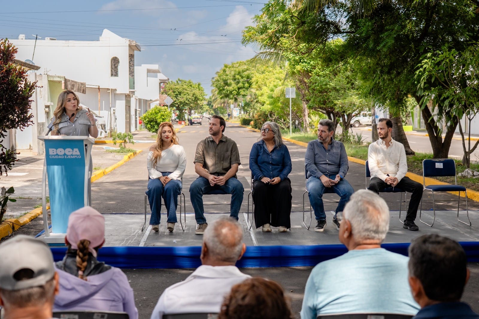 Alcaldesa Maryjose Gamboa entrega la primera etapa de la rehabilitación de la calle Río Nilo, en Las Vegas
