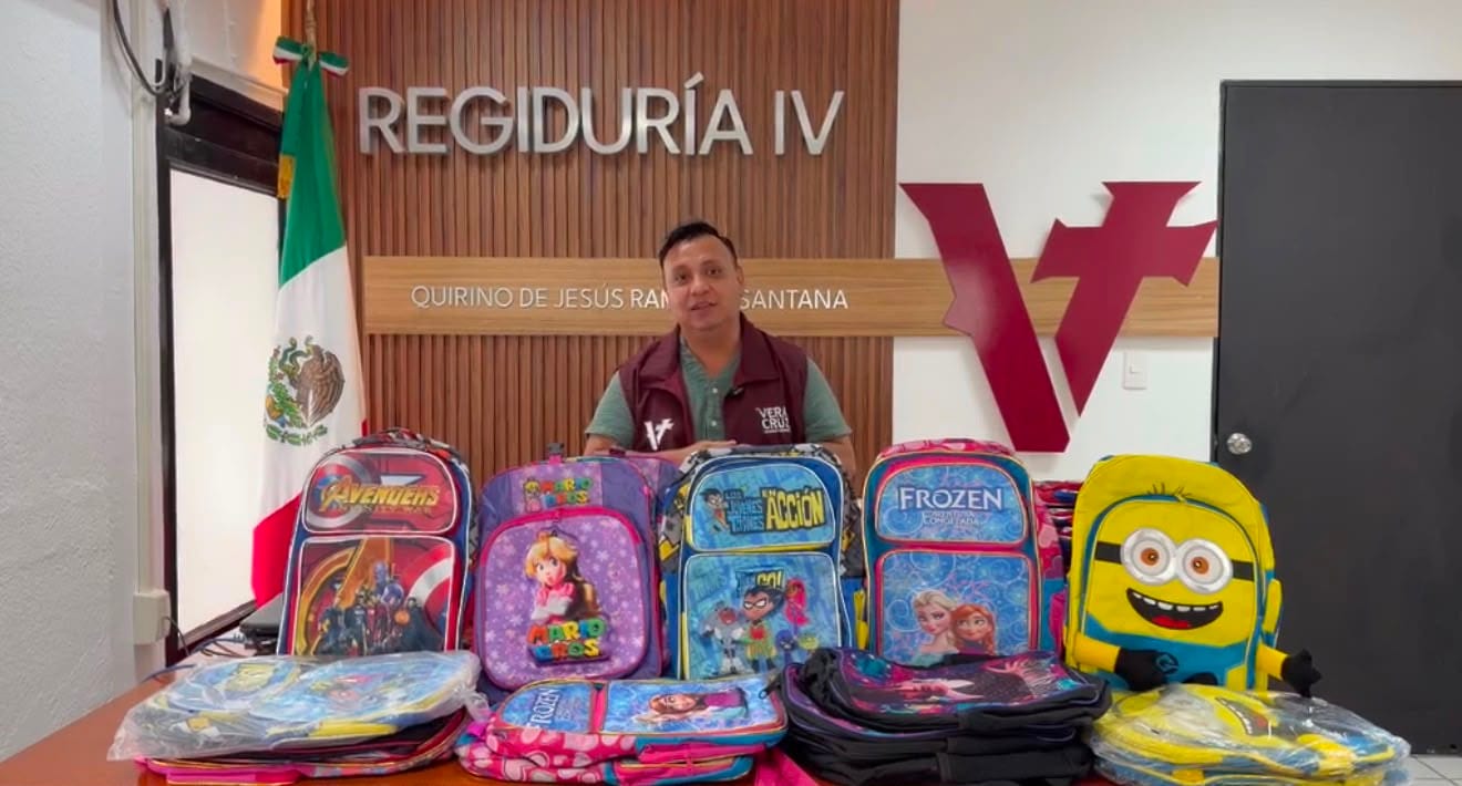 Impulsa Quirino Ramírez “Misión Mochila” para apoyar a 100 niñas y niños veracruzanos