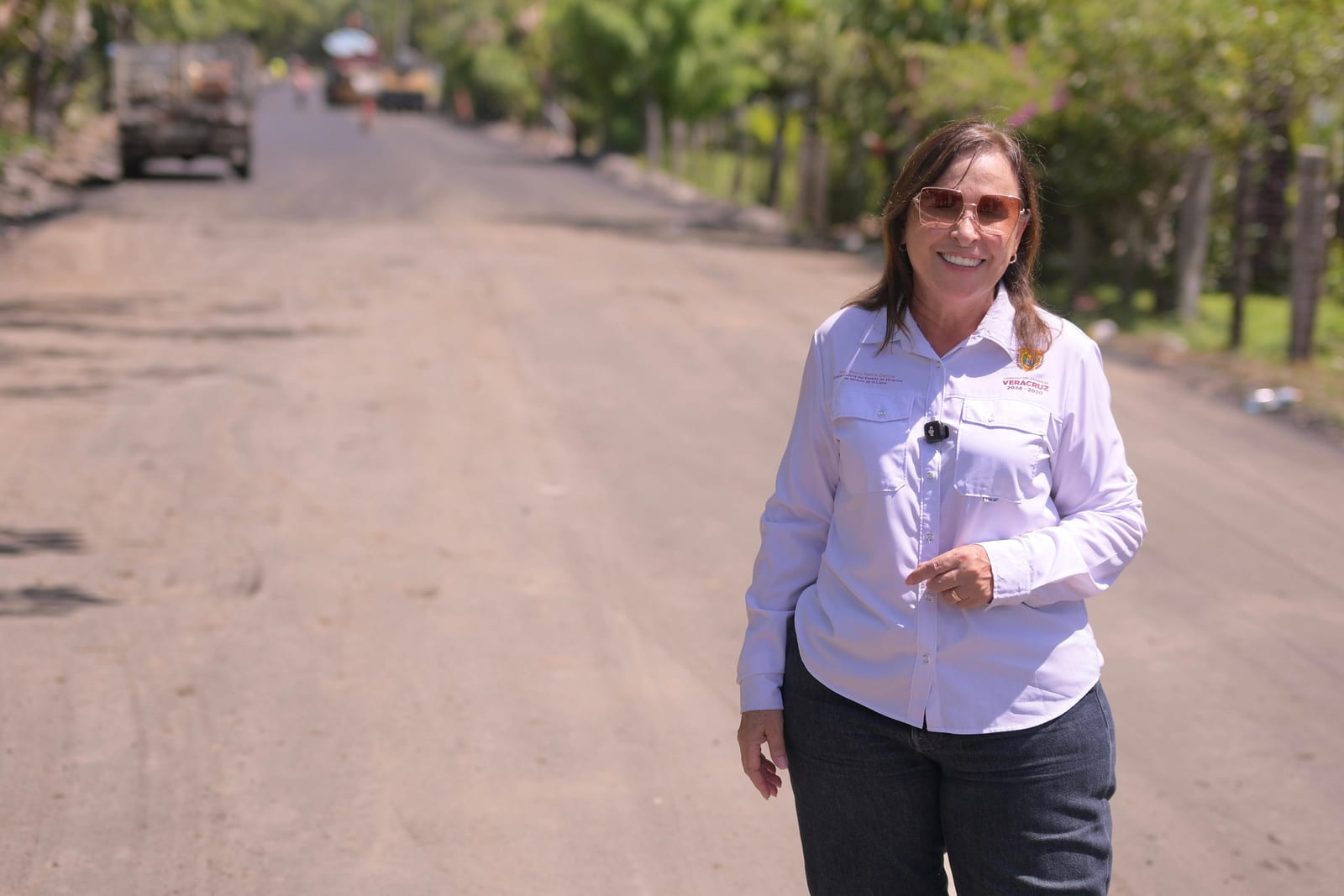 Supervisa Gobernadora rehabilitación de 22 km del camino Salinas–Los Cántaros